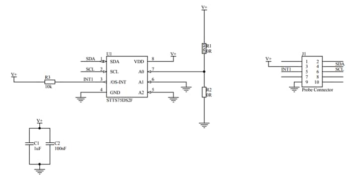 回路図 - STMicroelectronics STEVAL-MKI201V1K評価キット